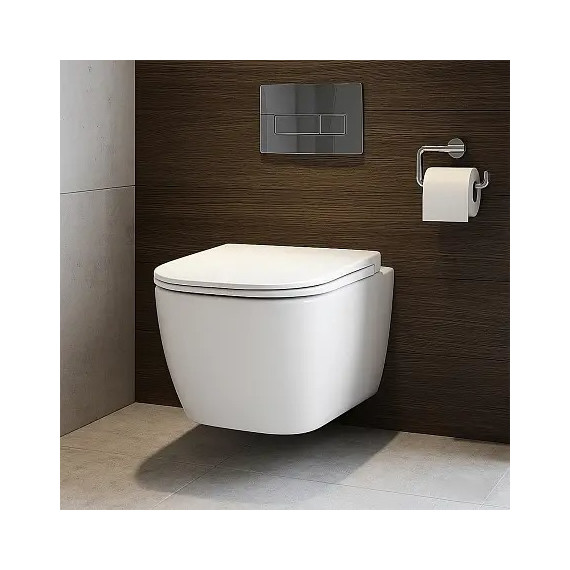 Унитаз подвесной безободковый Azario RIANO AZ-2808E с крышкой микролифт (Система смыва торнадо) - 15 Унитаз подвесной безободковый Azario RIANO AZ-2808E с крышкой микролифт (Система смыва торнадо) фото 15