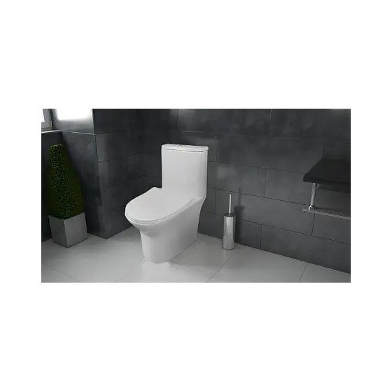 Унитаз-моноблок безободковый Azario Sente AZ-8614 с крышкой микролифт фото 18