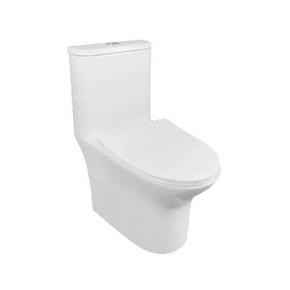 Унитаз-моноблок безободковый Azario Sente AZ-8614 с крышкой микролифт фото 