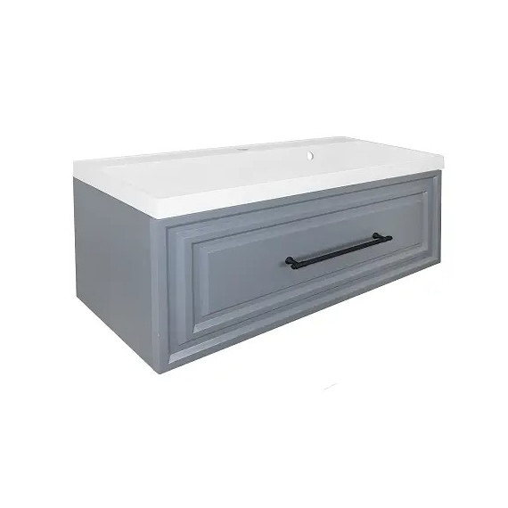 Тумба подвесная с раковиной Azario LAURA CS00104005 100 см, серый матовый фото 