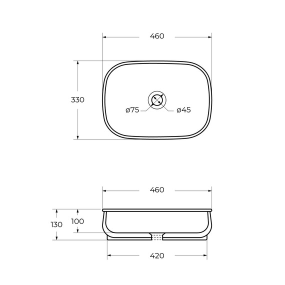 Раковина-чаша Cezares 46 см CZR-6605 фото 8