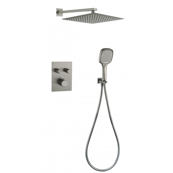 Душевая система для душа с термостатом Grocenberg GB5040NK, никель фото 