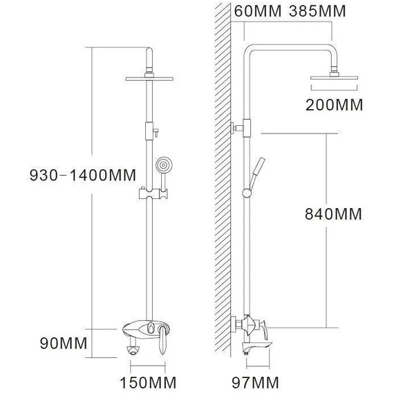 Душевая стойка с изливом Grocenberg GB7001WC, белый хром фото 6