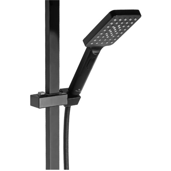 Душевая стойка с изливом Grocenberg GB7007-1BL, чёрный матовый фото 6