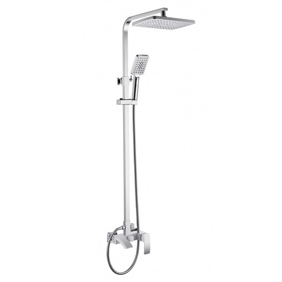 Душевая стойка с изливом Grocenberg GB7007WC, белый хром фото 
