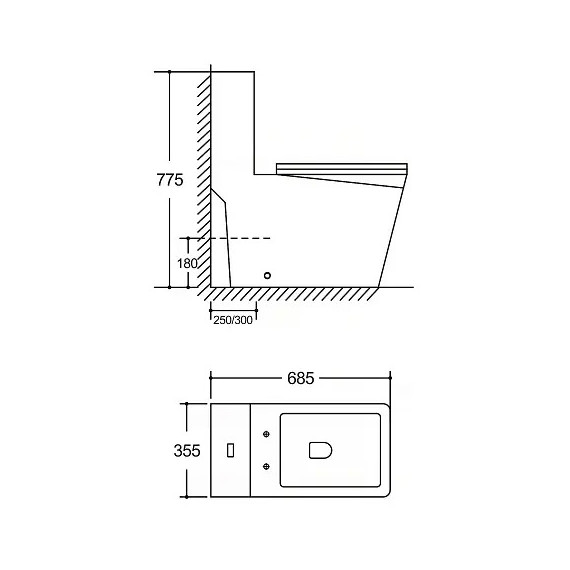 Унитаз-моноблок безободковый Azario RAYO AZ-6385 с крышкой микролифт - 16 Унитаз-моноблок безободковый Azario RAYO AZ-6385 с крышкой микролифт фото 16