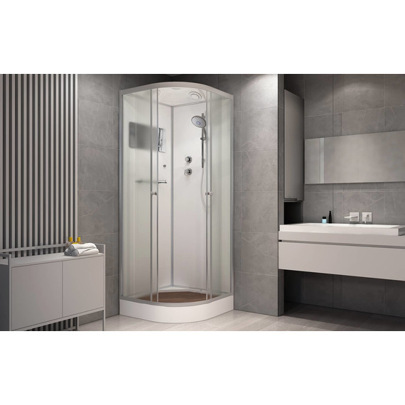 Душевая кабина Avacan 90x90 см D09S, хром/матовое (безсиликоновая сборка) фото 3