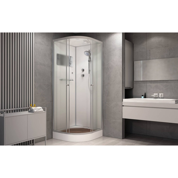 Душевая кабина Avacan 80x80 см D08S, хром/матовое (безсиликоновая сборка) фото 3