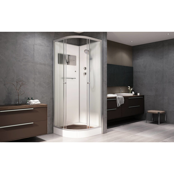 Душевая кабина Avacan 90x90 см D09, хром/матовое (безсиликоновая сборка) фото 2