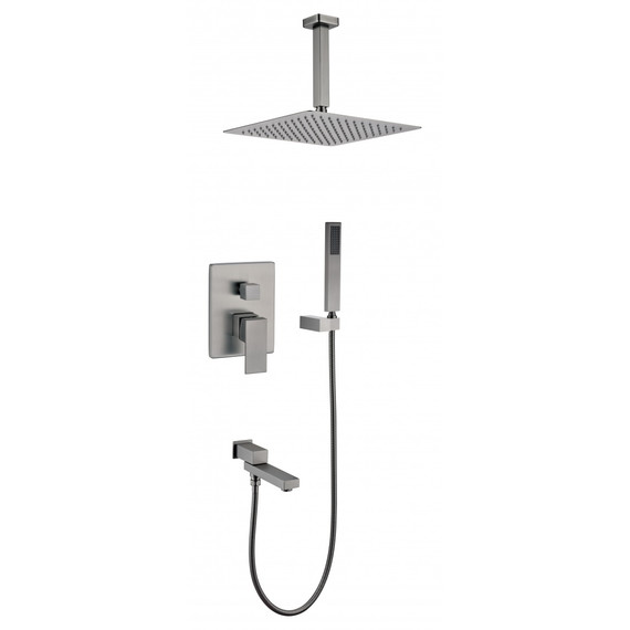 Душевая система для ванны Grocenberg GB5089BG-2, графит фото 