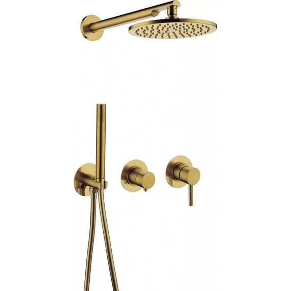 Душевая система для ванны Grocenberg GB5090GL, золотой брашированный фото 