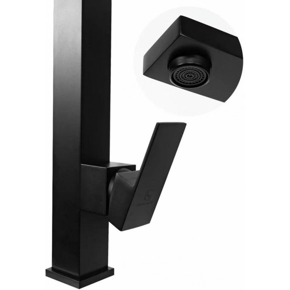 Смеситель для кухни Grocenberg GB4008BL, чёрный матовый фото 7