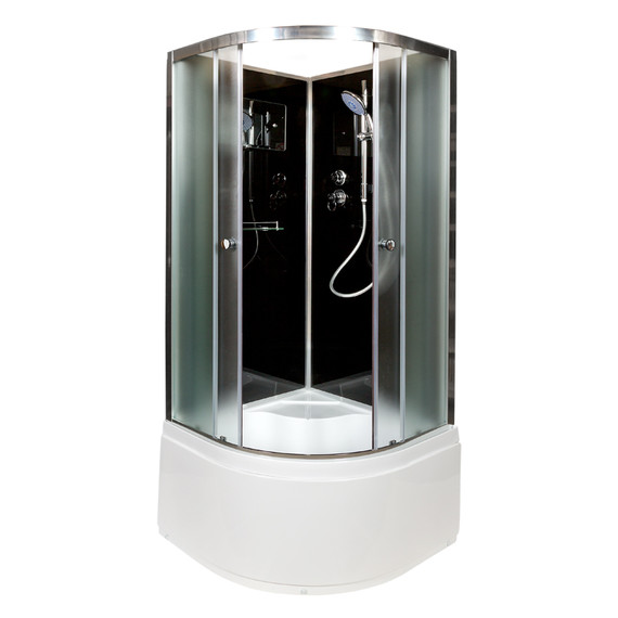 Душевая кабина Avacan 100x100 см B10BLACK, хром/матовое (безсиликоновая сборка) фото 2