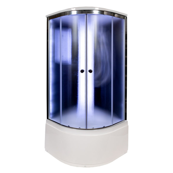 Душевая кабина Avacan 100x100 см B10SLEDBLACK, хром/матовое (безсиликоновая сборка) фото 2