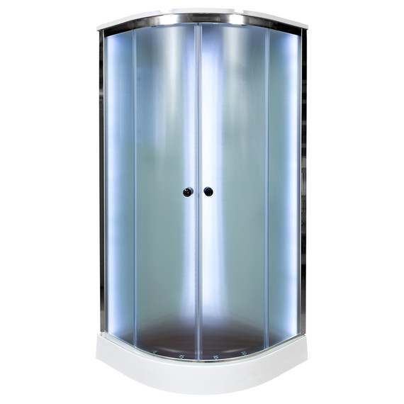 Душевая кабина Avacan 80x80 см D08SLED, хром/матовое (безсиликоновая сборка) фото 2