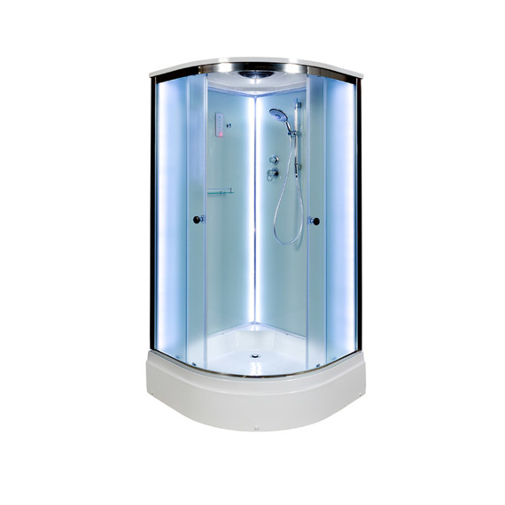 Душевая кабина Avacan 100x100 см D271SLED, хром/матовое (безсиликоновая сборка) фото 2