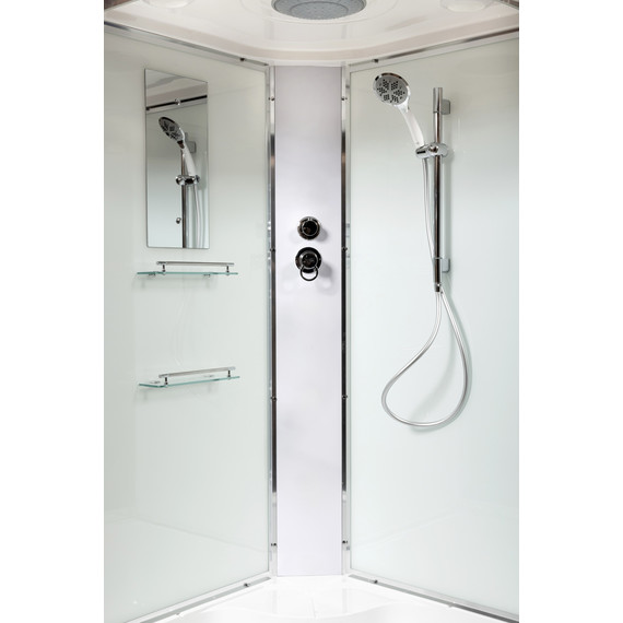 Душевая кабина Avacan 100x100 см EM4510, хром/узор (безсиликоновая сборка) фото 7