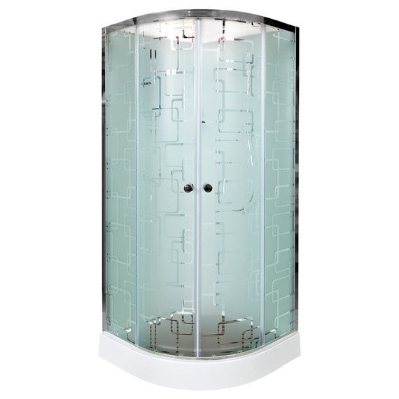 Душевая кабина Avacan 80x80 см EM1580N, белый/узор (безсиликоновая сборка) фото 2