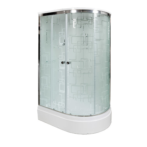 Душевая кабина Avacan 120x80 см EM2712L, хром/прозрачное (безсиликоновая сборка) фото 2