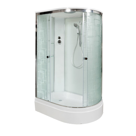 Душевая кабина Avacan 120x80 см EM2712L, хром/прозрачное (безсиликоновая сборка) фото 
