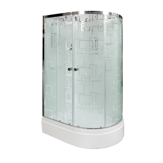 Душевая кабина Avacan 120x80 см EM2712LN, хром/узор (безсиликоновая сборка) фото 2