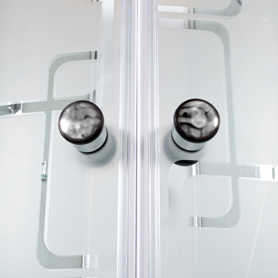 Душевая кабина Avacan 100x100 см EM4510, хром/узор (безсиликоновая сборка) фото 15