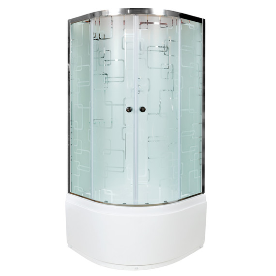 Гидробокс Avacan 100x100 см EM4510NGM, хром/узор (безсиликоновая сборка) - 2 Гидробокс Avacan 100x100 см EM4510NGM, хром/узор (безсиликоновая сборка) фото 2