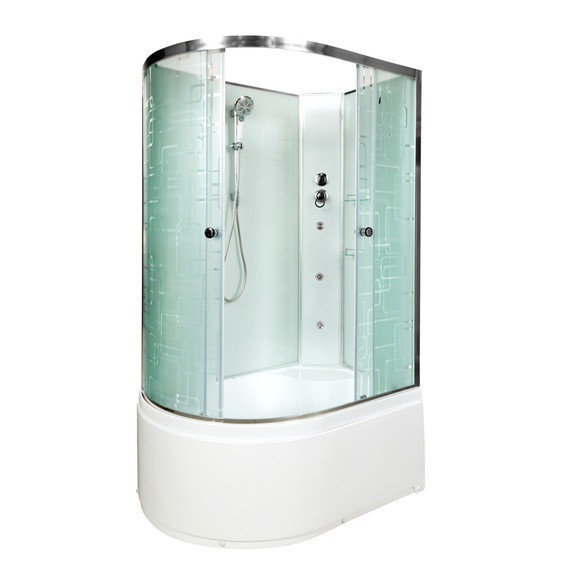 Гидробокс Avacan 110x80 см EM4511RNGM, хром/узор (безсиликоновая сборка) -  Гидробокс Avacan 110x80 см EM4511RNGM, хром/узор (безсиликоновая сборка) фото