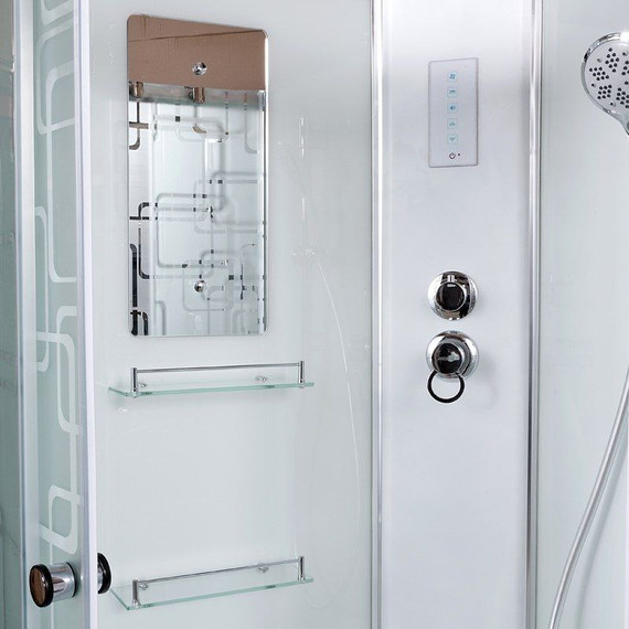 Душевая кабина Avacan 100x100 см EM1510EL, хром/узор (безсиликоновая сборка) фото 4