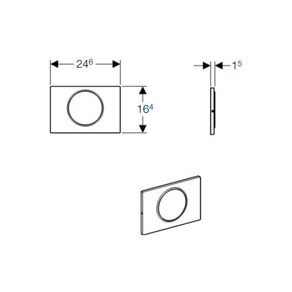 Смывная клавиша Geberit Sigma 10 115.758.KN.5 фото 2