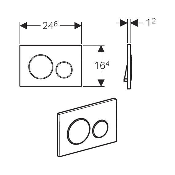 Смывная клавиша Geberit Sigma 20 115.882.KJ.1 фото 2