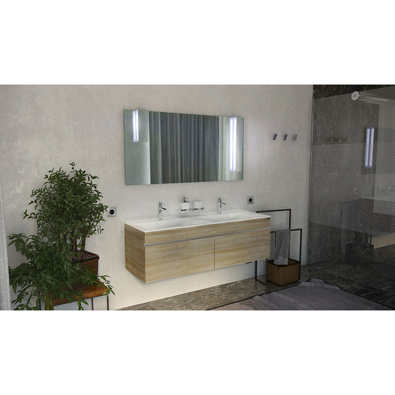 Тумба подвесная с раковиной Velvex Pulsus 140 см tpPUL.140-25, дуб сонома - 6 Тумба подвесная с раковиной Velvex Pulsus 140 см tpPUL.140-25, дуб сонома фото 6