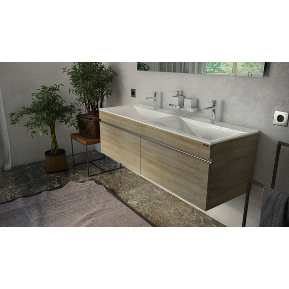 Тумба подвесная с раковиной Velvex Pulsus 140 см tpPUL.140-25, дуб сонома - 7 Тумба подвесная с раковиной Velvex Pulsus 140 см tpPUL.140-25, дуб сонома фото 7