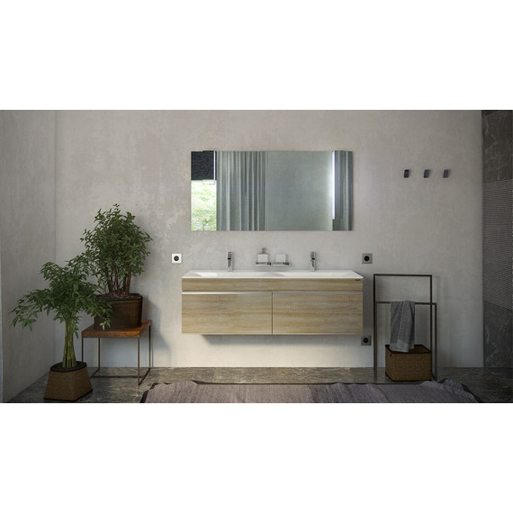 Тумба подвесная с раковиной Velvex Pulsus 140 см tpPUL.140-25, дуб сонома - 8 Тумба подвесная с раковиной Velvex Pulsus 140 см tpPUL.140-25, дуб сонома фото 8