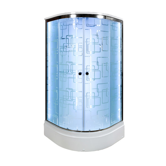 Гидробокс Avacan 100x100 см EM2710LED+GM, хром/узор (безсиликоновая сборка) - 2 Гидробокс Avacan 100x100 см EM2710LED+GM, хром/узор (безсиликоновая сборка) фото 2