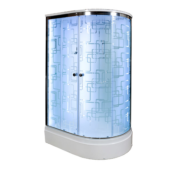 Гидробокс Avacan 120x80 см EM2712LLED+GM, хром/узор (безсиликоновая сборка) - 2 Гидробокс Avacan 120x80 см EM2712LLED+GM, хром/узор (безсиликоновая сборка) фото 2