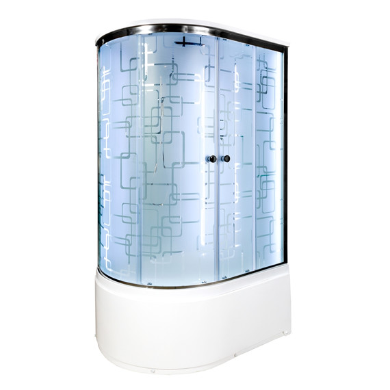 Душевая кабина Avacan 110x80 см EM4511RLED, хром/узор (безсиликоновая сборка) фото 2