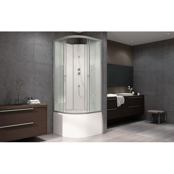 Душевая кабина Avacan 80x80 см L980N, хром/узор (безсиликоновая сборка) фото 2