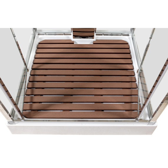 Гидробокс Avacan 100x100 см Z111STEAM, хром/прозрачное (безсиликоновая сборка) - 23 Гидробокс Avacan 100x100 см Z111STEAM, хром/прозрачное (безсиликоновая сборка) фото 23