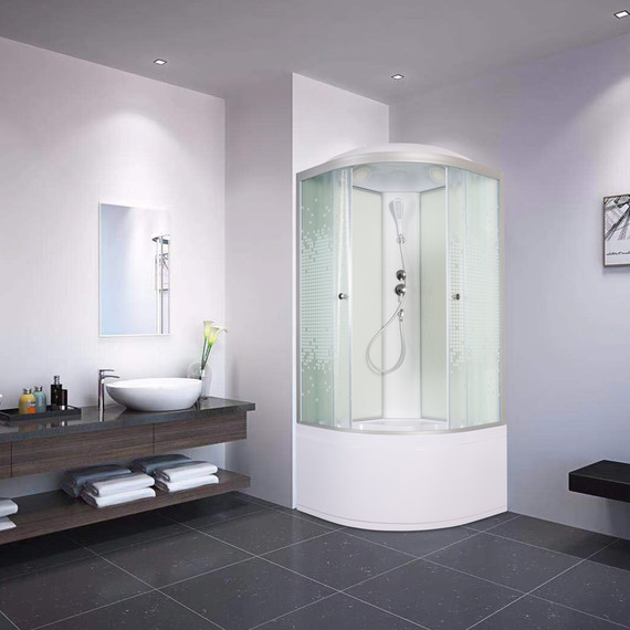 Душевая кабина Avacan 80x80 см L980, хром/узор (безсиликоновая сборка) фото 3