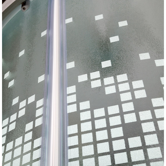 Душевая кабина Avacan 80x80 см L980EL, хром/узор (безсиликоновая сборка) фото 12