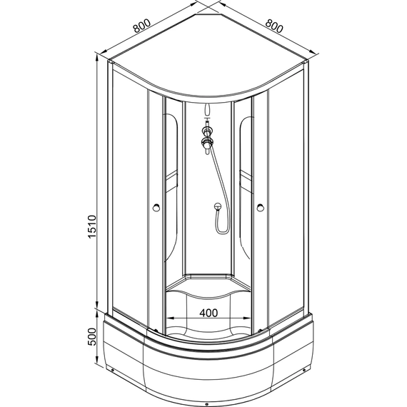 Душевая кабина Avacan 80x80 см L980N, хром/узор (безсиликоновая сборка) фото 22