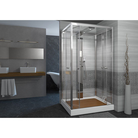 Гидробокс Avacan 120x90 см Z122STEAM, хром/прозрачное (безсиликоновая сборка) - 3 Гидробокс Avacan 120x90 см Z122STEAM, хром/прозрачное (безсиликоновая сборка) фото 3