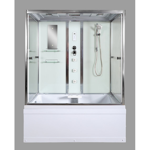 Гидробокс Avacan 150x85 см V150, хром/прозрачное (безсиликоновая сборка) - 10 Гидробокс Avacan 150x85 см V150, хром/прозрачное (безсиликоновая сборка) фото 10