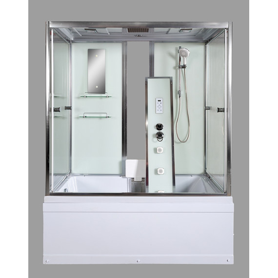 Гидробокс Avacan 150x85 см V150, хром/прозрачное (безсиликоновая сборка) - 2 Гидробокс Avacan 150x85 см V150, хром/прозрачное (безсиликоновая сборка) фото 2