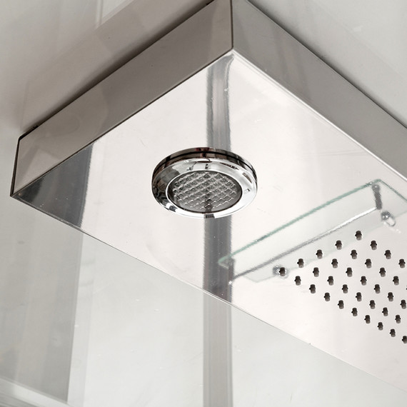 Гидробокс Avacan 100x100 см Z111MT, хром/прозрачное (безсиликоновая сборка) - 13 Гидробокс Avacan 100x100 см Z111MT, хром/прозрачное (безсиликоновая сборка) фото 13
