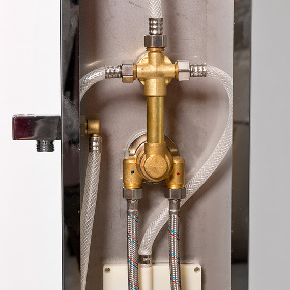 Гидробокс Avacan 100x100 см Z111MT, хром/прозрачное (безсиликоновая сборка) - 14 Гидробокс Avacan 100x100 см Z111MT, хром/прозрачное (безсиликоновая сборка) фото 14