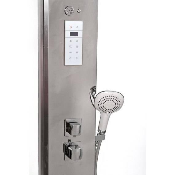 Гидробокс Avacan 100x100 см Z111STEAM, хром/прозрачное (безсиликоновая сборка) - 17 Гидробокс Avacan 100x100 см Z111STEAM, хром/прозрачное (безсиликоновая сборка) фото 17