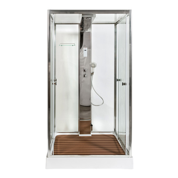 Гидробокс Avacan 120x90 см Z122STEAM, хром/прозрачное (безсиликоновая сборка) - 5 Гидробокс Avacan 120x90 см Z122STEAM, хром/прозрачное (безсиликоновая сборка) фото 5