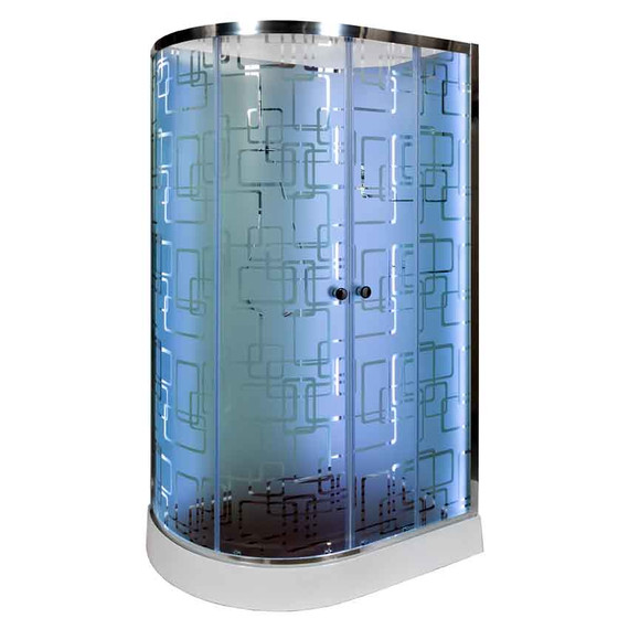 Гидробокс Avacan 120x90 см EM2012RNLED+GM, хром/узор (безсиликоновая сборка) - 2 Гидробокс Avacan 120x90 см EM2012RNLED+GM, хром/узор (безсиликоновая сборка) фото 2